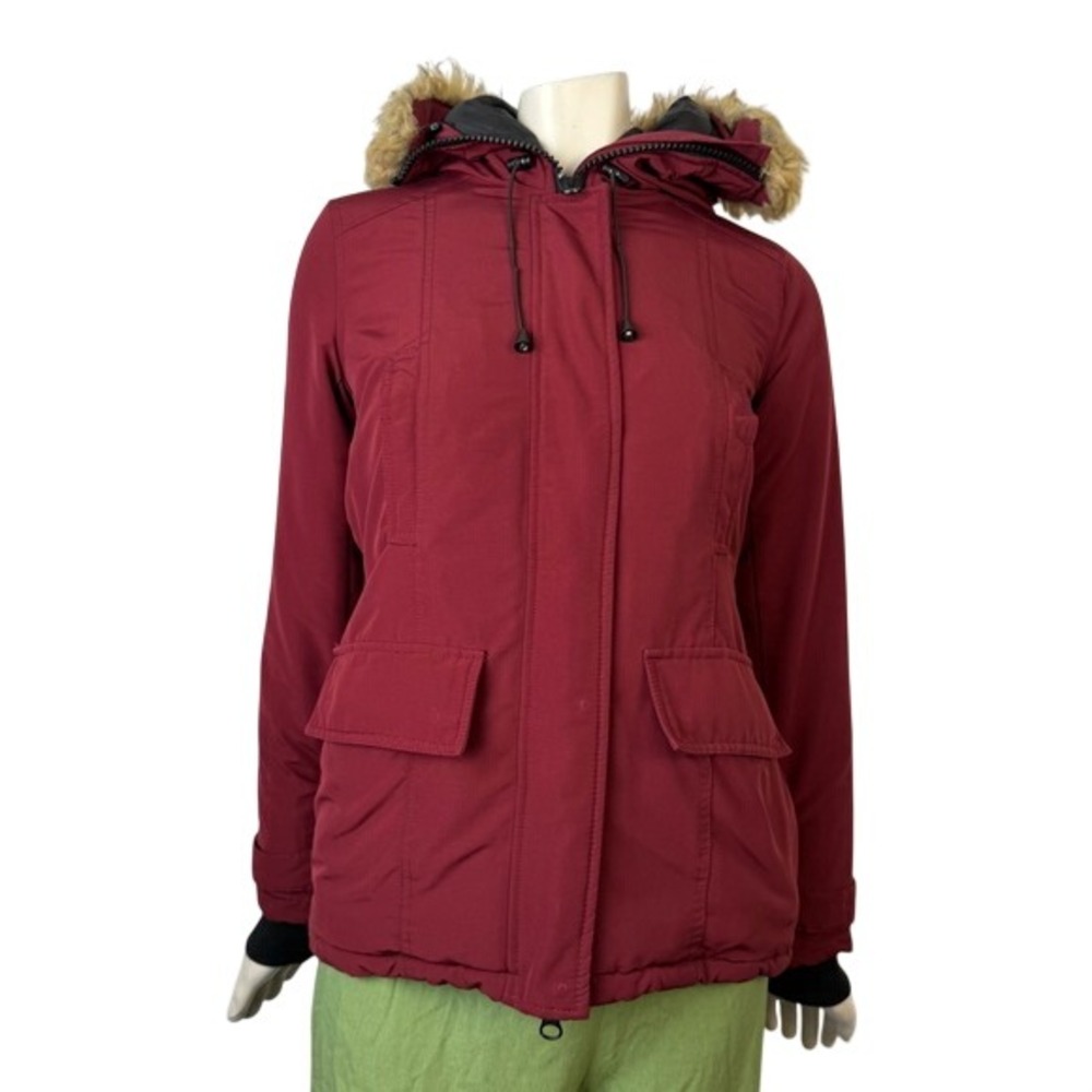 Bluenotes Parka Coat Insulated Hooded Removable Fur Pockets Winter Gorpcore XS